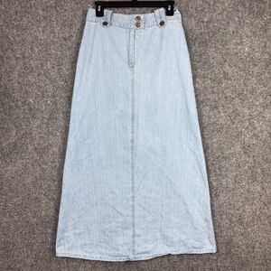 London Jean Skirt Womens Size 6 Blue Aline Cotttage Beach Farm Cowgirl